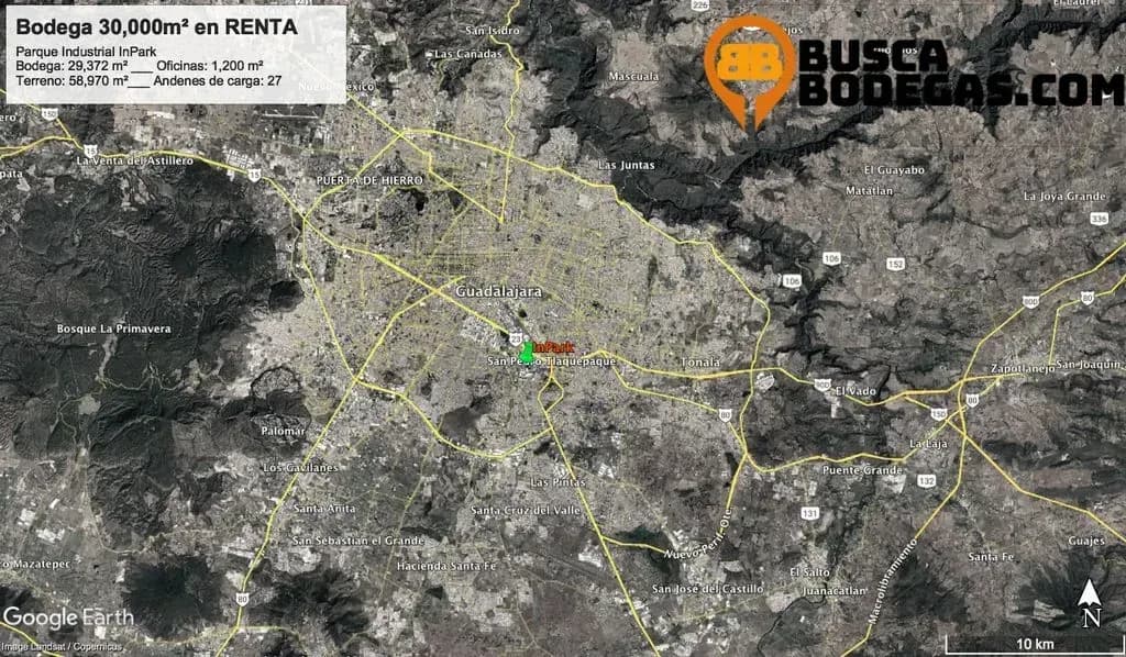 Bodega Industrial 2,750m² con 2 Andenes en Jalisco, Guadalajara (ZMG) Zona Industrial - El alamo 1